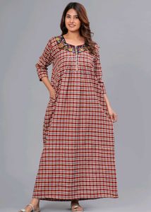 Winter cotswool Checkered Nighty