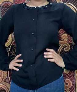 Long Peplum sleeve top