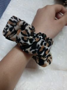 Scrunchies - Handmade Leopard Print Set of 4