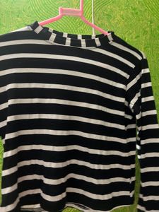 Black And White Crop Top