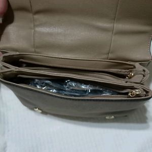 Beige Floral Handbag