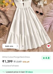 White Cutout Dress