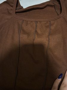 Brown Crop Top