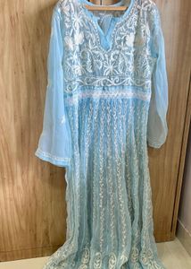 Sky Blue Chikankari Kurta