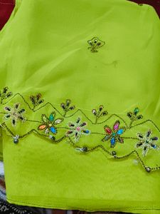Green New Saree