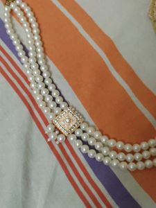 Pearl Necklace &amp; Earring Set