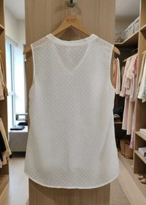 Korean Elegant White Sleeveless Top