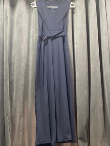 Shopper’s Stop Solid Sleeveless Polyester Blend Womens Regular Jumpsuit