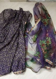 Saree With Blouse In Good Condition