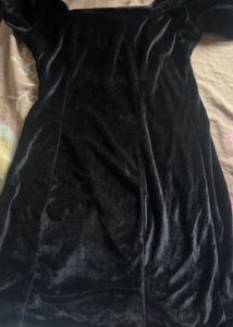 Black Velvet Mini Dress