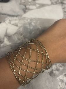 Gold Wire Cuff Bracelet