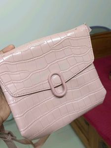 Croc Embossed Shoulder Bag