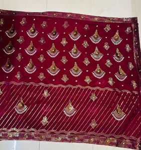 Elegant Maroon Saree