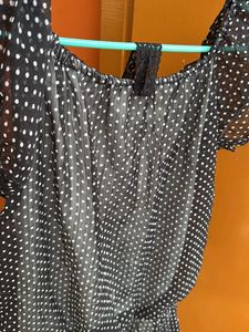 Polka Dot Chiffon Top