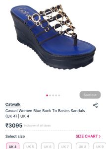 CATWALK Blue Black Wedges