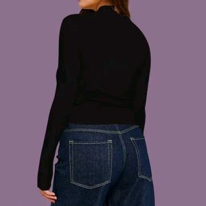 Chic Black Long Sleeve Top