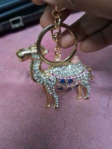 Rhinestone Camel Keychain