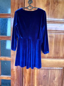 Blue Velvet Dress