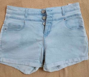 Light Wash Denim Shorts