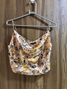 Paisley Cowl Neck Cami Top