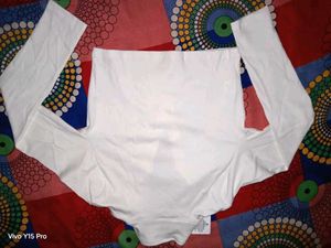 White Long Sleeve Crop Top