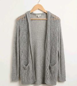 Gray Knit Cardigan sweater medium size