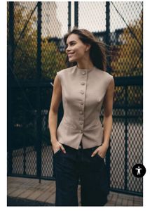 Striped Button-Up Vest