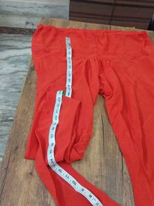 Orange Red Embroidered Kurta Set