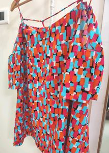 Tailored Orange &amp; Pink Top