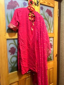 Anouk Ethnic Motifs Foil Print Kurta with Sharara