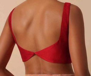 Padded Deep Neck 1 Back Hook Blouse