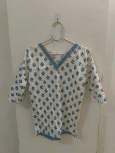 Blue &amp; White Kurta