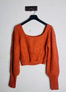 Woollen Crop Sweater For Women