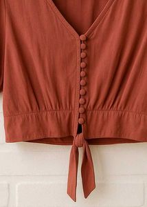 Cute Tie-Front Crop Top