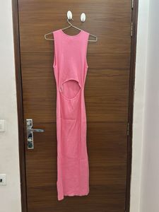 Pink Bodycon Midi Dress