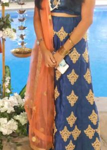 Navy blue lehenga choli