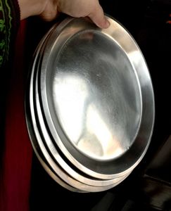 5 Stainless Steel Thalis Set