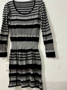 Striped Knit Mini Dress