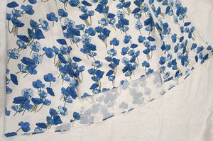 Imported White and Blue Floral Dress