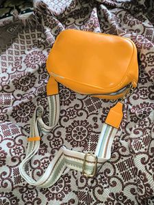 Orange &#39;Googly Eyes&#39; Crossbody Bag