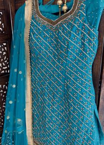 Brand New Designer Embroidered kurta Lehenga Set