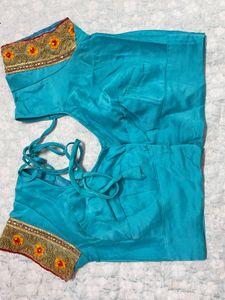 Blue Saari with Blouse | Sadi