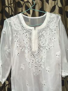 White Chikankari Kurta