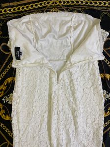 Lace Off-Shoulder Dress Bust 32(stretchy)