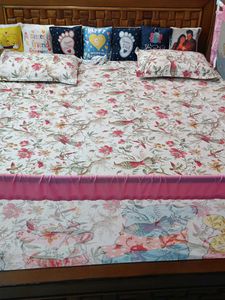 Floral Bird Print Bedding Set