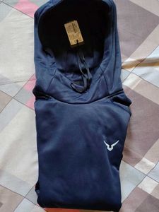 Navy Blue Polyeste Hoody