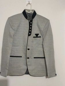 Silver Colour Men Blazer
