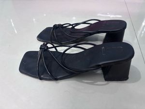 Minimalist Black Heeled Sandals