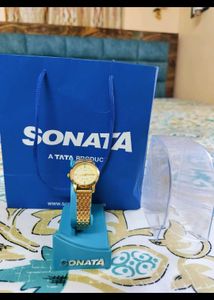 unused Sonata Gold Watch