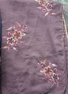 Embroidered Floral Design Saree